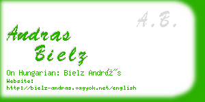 andras bielz business card